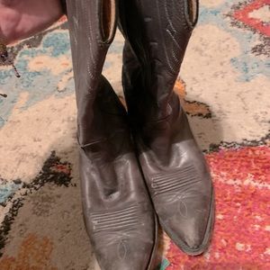 Nocona Boots, all leather, made in USA. Gray. Beautiful. 61/2/7